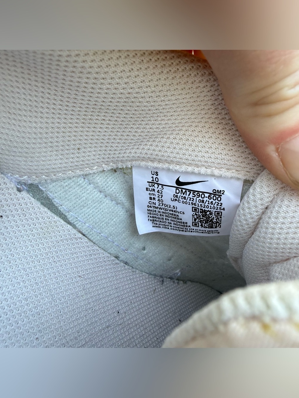 Nike Court Legacy Lift Women's Platform Sneaker - Light Pink/White Size 10 - Picture 6 of 8